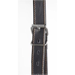 Postroj s kovovým hákem a pouty - černý