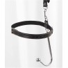 Postroj s kovovým hákem a pouty - černý