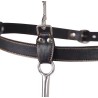 Postroj s kovovým hákem a pouty - černý