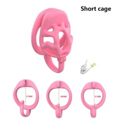 Cock cage - růžový, short