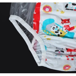 PVC kalhotky - XXL, bíločervený střed