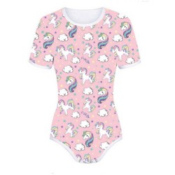 Body - růžové s poníky, XL