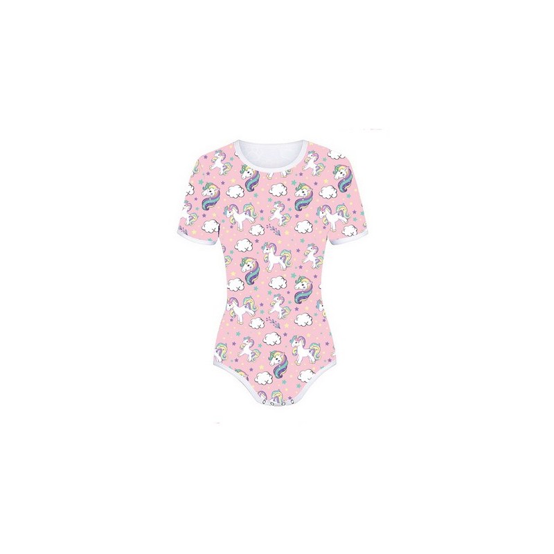 Body - růžové s poníky, XL