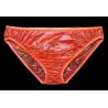 PVC kalhotky, bikini - XXL, červené průhledné