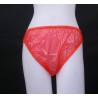 PVC kalhotky, bikini - XXL, červené průhledné