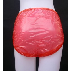 PVC kalhotky, bikini - XXL, červené průhledné