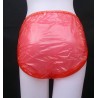 PVC kalhotky, bikini - XXL, červené průhledné