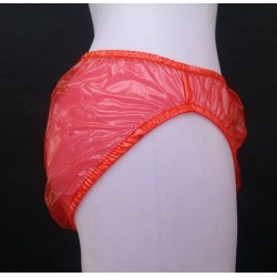 PVC kalhotky, bikini - XXL, červené průhledné