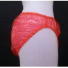 PVC kalhotky, bikini - XXL, červené průhledné